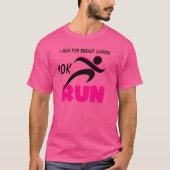 Gepersonaliseerd RUN Roze T-shirt (Voorkant)