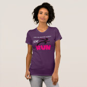 Gepersonaliseerd RUN Roze T-shirt (Voorkant volledig)