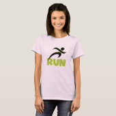 Gepersonaliseerd RUN Spring Green Text T-shirt (Voorkant volledig)