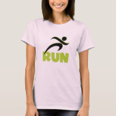 Gepersonaliseerd RUN Spring Green Text T-shirt (Voorkant)