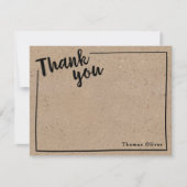 Gepersonaliseerd Rustci Dank u Opmerking, Zwart sc Bedankkaart (Voorkant)