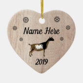 Gepersonaliseerd Rustic Buckskin Nigerian Dwarf Go Keramisch Ornament (Voorkant)
