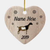 Gepersonaliseerd Rustic Buckskin Nigerian Dwarf Go Keramisch Ornament (Achterkant)