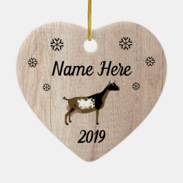 Gepersonaliseerd Rustic Buckskin Nigerian Dwarf Go Keramisch Ornament