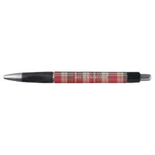 Gepersonaliseerd Rustic Checkered Pen