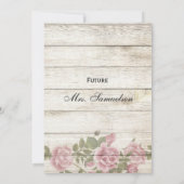 Gepersonaliseerd Rustic Chic  Vrijgezellenfeest Kaart (Achterkant)