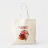Gepersonaliseerd Rustic Floral Bridesmaid Tote Bag (Voorkant)