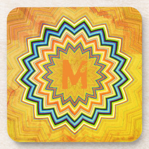 Gepersonaliseerd Rustic Mandala Bier Onderzetter