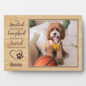 Gepersonaliseerd Rustic Pet Memorial Fotoplaat (voorkant)