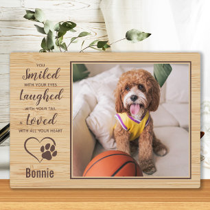 Gepersonaliseerd Rustic Pet Memorial Fotoplaat