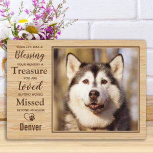 Gepersonaliseerd Rustic Pet Memorial Fotoplaat