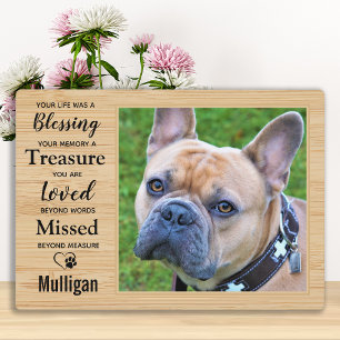 Gepersonaliseerd Rustic Pet Memorial Fotoplaat