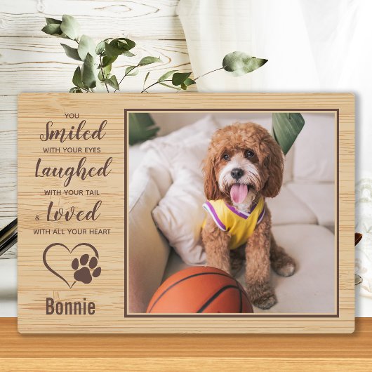 Gepersonaliseerd Rustic Pet Memorial Fotoplaat