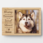 Gepersonaliseerd Rustic Pet Memorial Fotoplaat (voorkant)
