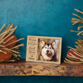 Gepersonaliseerd Rustic Pet Memorial Fotoplaat (Zijkant)