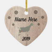 Gepersonaliseerd Rustic Toggenburg Dairy Goat Keramisch Ornament (Voorkant)