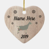 Gepersonaliseerd Rustic Toggenburg Dairy Goat Keramisch Ornament (Achterkant)
