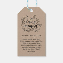 Gepersonaliseerd Rustic Vines Black Kraft, Funeral