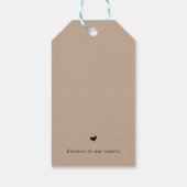 Gepersonaliseerd Rustic Vines Black Kraft, Funeral Cadeaulabel (Achterkant)