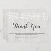 Gepersonaliseerd Rustic Wood Dank u Bedankkaart (Voorkant / Achterkant)