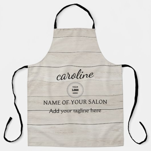 Gepersonaliseerd Rustic Wood Schort (Voorkant)