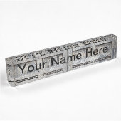 Gepersonaliseerd Rustic Wooden Framework Naambordje