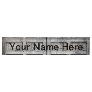 Gepersonaliseerd Rustic Wooden Framework Naambordje