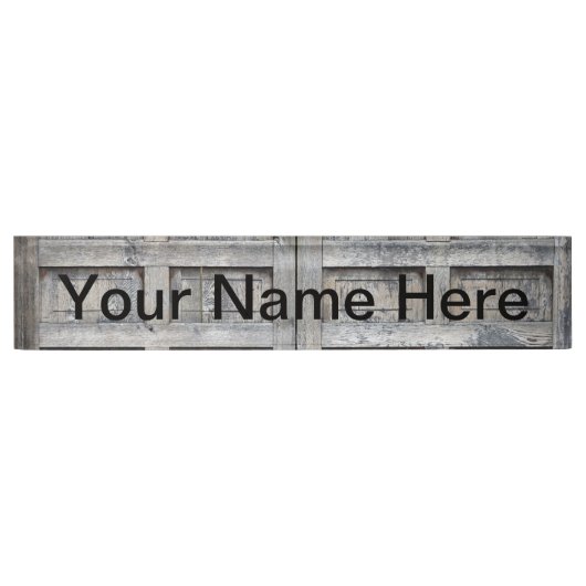 Gepersonaliseerd Rustic Wooden Framework Naambordje (Voorkant)