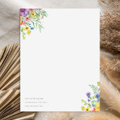 Gepersonaliseerd rustiek bloemenbriefpapier