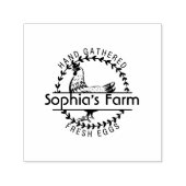 Gepersonaliseerd rustiek Boerderij Fresh Name Chic Zelfinktende Stempel (Design)