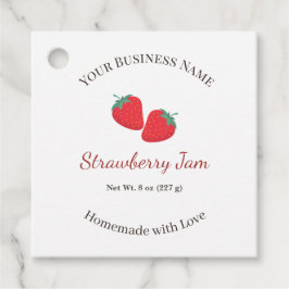 Gepersonaliseerd Rustiek Boerderijhuis Aardbeienja Bedankjes Labels