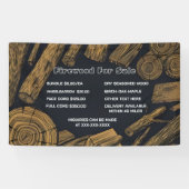 Gepersonaliseerd Rustiek Hout Voor Verkoop Bundel  Spandoek (Horizontaal)