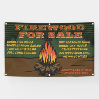 Gepersonaliseerd Rustiek Hout Voor Verkoop Bundel Spandoek