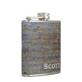 Gepersonaliseerd | Rustiek mannelijk noodlijdend h Heupfles (Rechts)