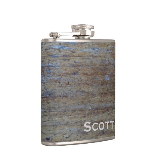 Gepersonaliseerd | Rustiek mannelijk noodlijdend h Heupfles (Rechts)