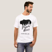Gepersonaliseerd rustiek Papa Beer T-shirt (Voorkant volledig)