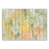 Gepersonaliseerd rustieke bloemenbruiloft tafel Ka Kaart (Achterkant)