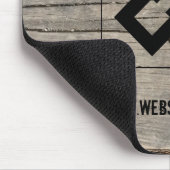 Gepersonaliseerd Rustieke Houten Textuur Bedrijf m Muismat (Hoek)