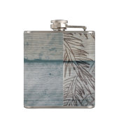 Gepersonaliseerd | Rustieke Houten Winter Dennenbo Heupfles (Achterkant)