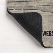 Gepersonaliseerd rustieke houttextuur bedrijf muismat (Hoek)