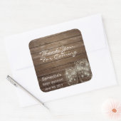 Gepersonaliseerd rustieke Mason Jars Baby shower W Vierkante Sticker (Envelop)