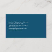 Gepersonaliseerd | Rustieke Turquoise strepen Visitekaartje (Achterkant)