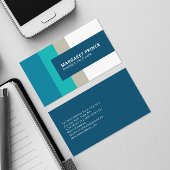 Gepersonaliseerd | Rustieke Turquoise strepen Visitekaartje