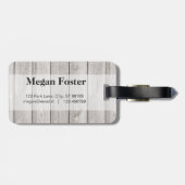 Gepersonaliseerd rustig lichthout, bagagelabel voo (Achterkant horizontaal)