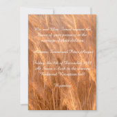 Gepersonaliseerd rustig, tarwe, huwelijksuitnodigi kaart (Voorkant)