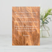 Gepersonaliseerd rustig, tarwe, huwelijksuitnodigi kaart (Staand voorkant)