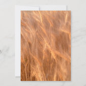 Gepersonaliseerd rustig, tarwe, huwelijksuitnodigi kaart (Achterkant)