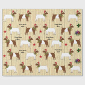 Gepersonaliseerd Rustige kerstboer Goat Herd Cadeaupapier (Vlak)