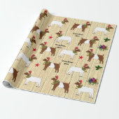 Gepersonaliseerd Rustige kerstboer Goat Herd Cadeaupapier (Uitgerold)