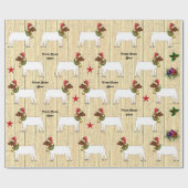 Gepersonaliseerd Rustige kerstboer Goat Herd Cadeaupapier (Vlak)